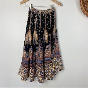Full A-line Midi Tapestry Circle Skirt